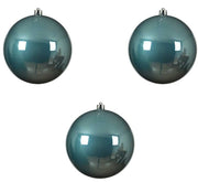 OFFERTA 3 PALLINE 14CM AZZURRO CIELO LUCIDO