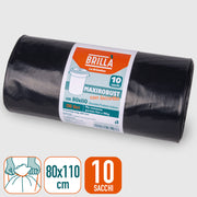 SACCHI MAXIROBUSTI - 80X110 CM - 10 PZ NERI
