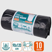 SACCHI PATTUMIERA EKO BASIK BIG NERI 90X120 CM 10 PZ