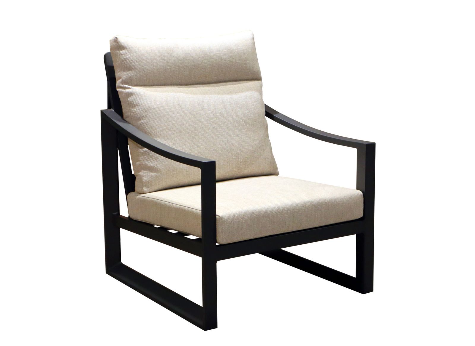 POLTRONA LOUNGE PRADO GRAFITE E BEIGE