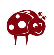 PICCHETTO DECORATIVO A FORMA DI COCCINELLA ROSSA METALLO 33X29 CM
