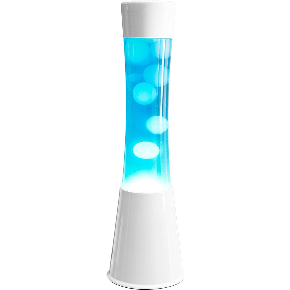 LAMPADA LAVA LAMP BIANCA LIQUIDO BLU H40CM