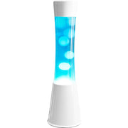 LAMPADA LAVA LAMP BIANCA LIQUIDO BLU H40CM