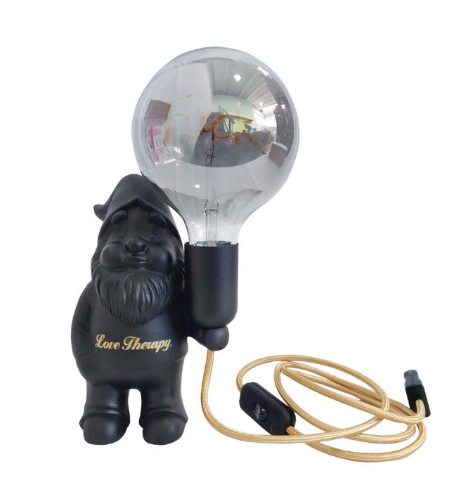 LAMPADA DA TAVOLO NANO NINO NERO SCRITTA "F**K"