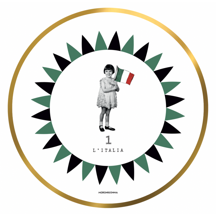 TOVAGLIETTA LA SMORFIA NAPOLETANA 1 L'ITALIA DIAM.39CM