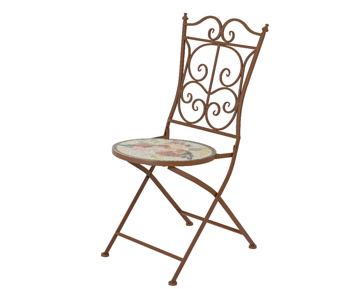 OFFERTA TAVOLO BISTRO ABERDEEN 58X71CM CON DUE SEDIE 38X51X9CM MOSAICO