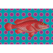 Tovaglietta All'Americana Plastica Pesce Rosso 44x30 cm - immagine 1
