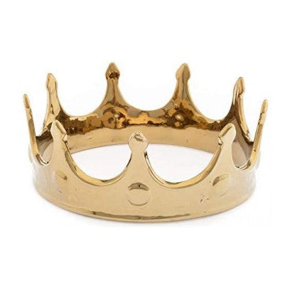 Corona Decorativa in Porcellana La Mia Corona Edizione Limitata Oro D 18,5 cm H 7,5 cm SELETTI - immagine 1