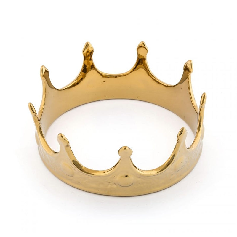 Corona Decorativa in Porcellana La Mia Corona Edizione Limitata Oro D 18,5 cm H 7,5 cm SELETTI - immagine 2