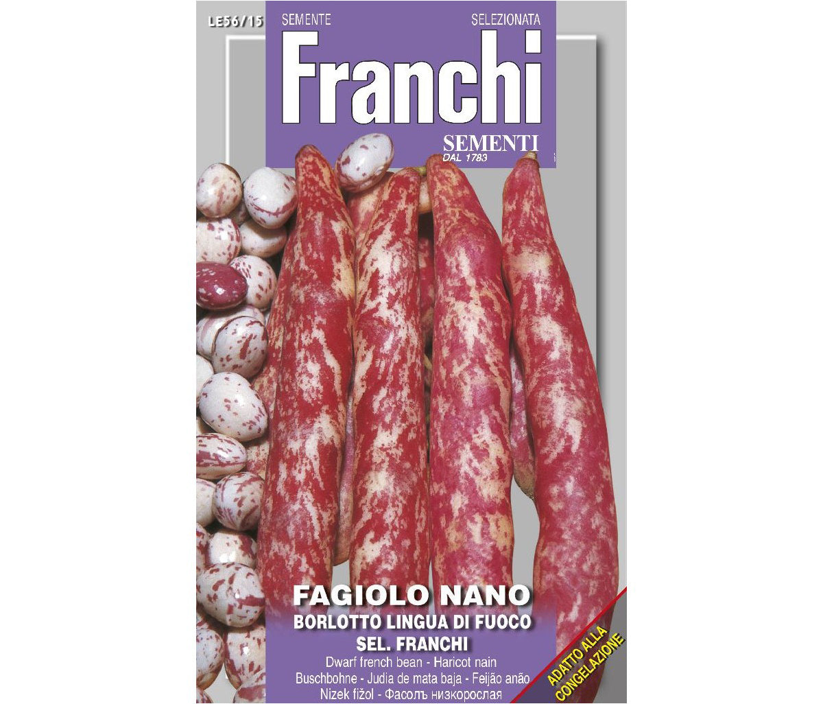 SEMI FAGIOLO NANO LINGUA DI FUOCO FRANCHI