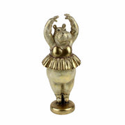 DECORAZIONE IPPOPOTAMO BALLERINA 18,5X18X46,5CM ORO