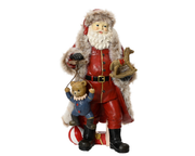 STATUINA DI BABBO NATALE, IN POLIRESINA, 9.50X11X22 CM, COLORE ROSSO