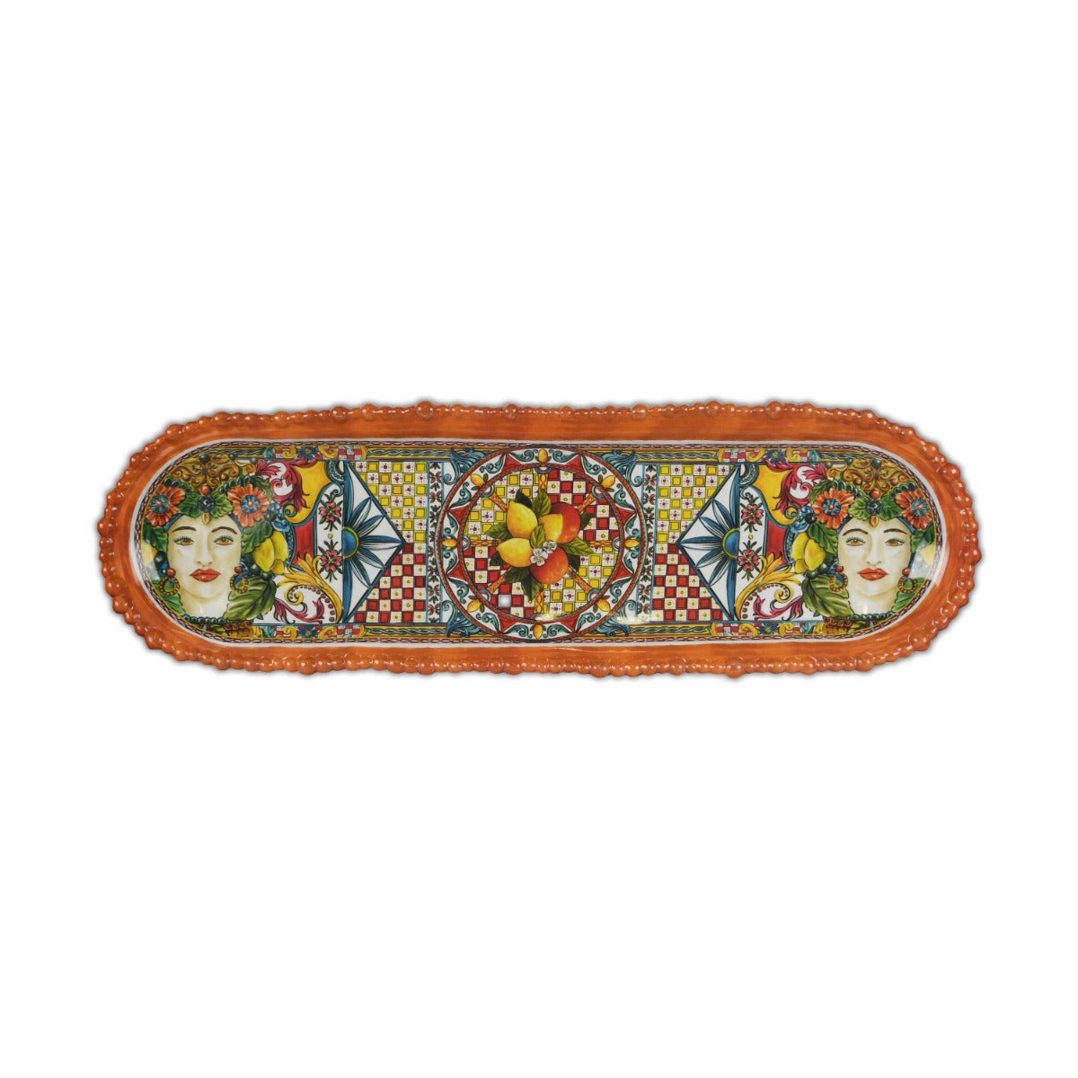 PIATTO A SERVIRE OVALE PICCOLO 44,5X13,5 CM - TRINACRIA