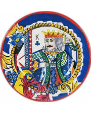 SET DI 6 PIATTI PIANI REGINA DI CUORI D. 28 CM