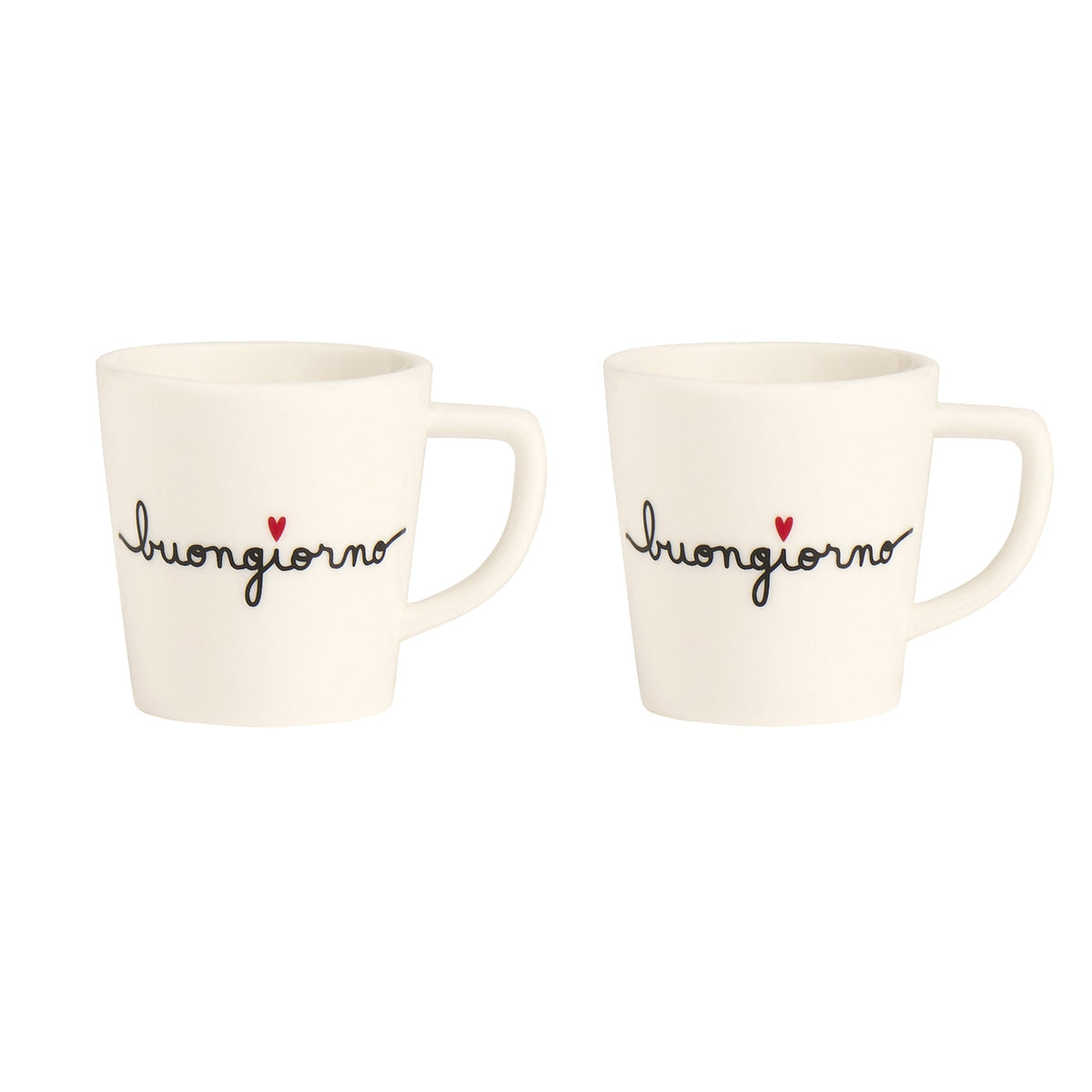 Set 2 Tazzine Espresso Buongiorno D 5.5 H 6 cm 100ml Bianco Simple Day