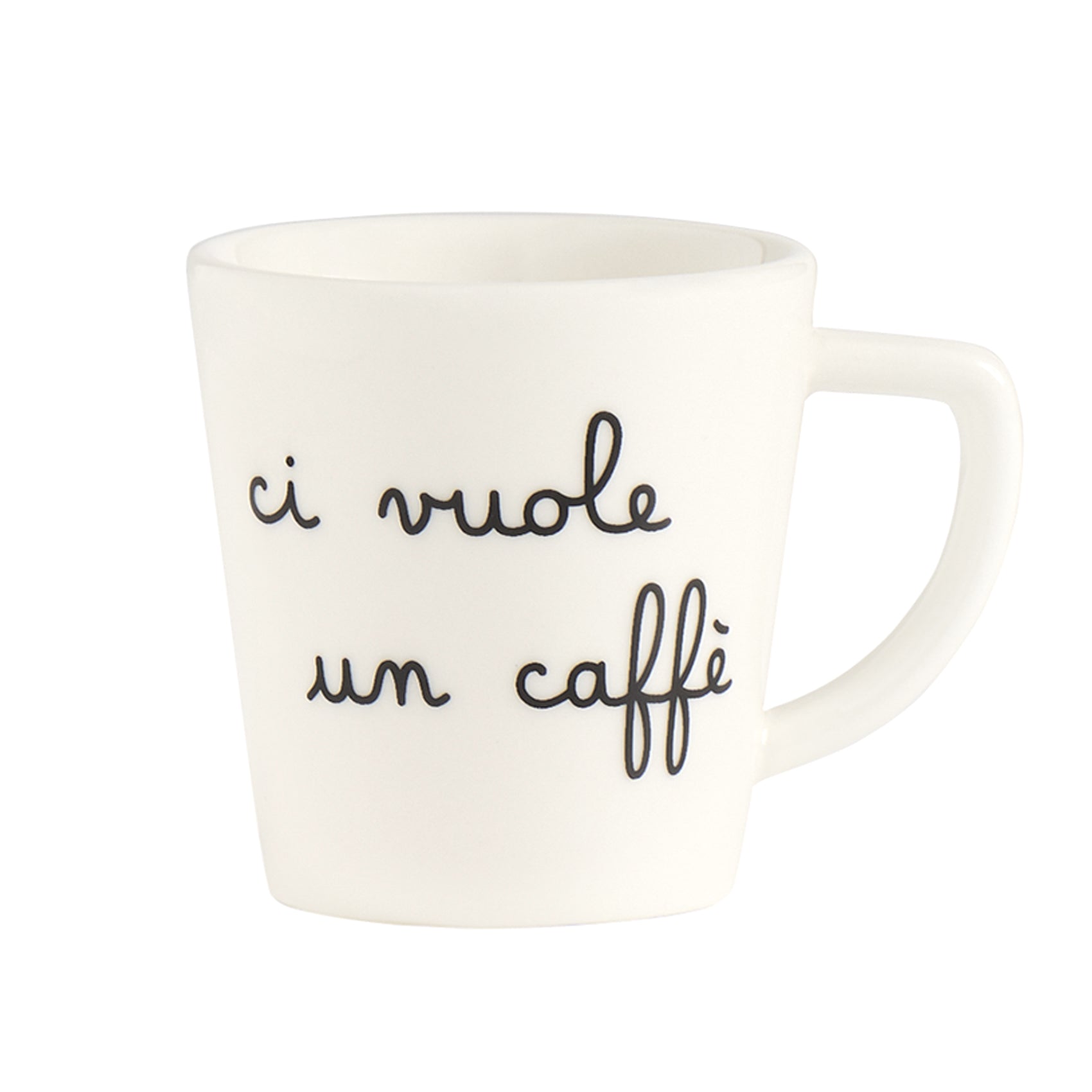 Set 2 Tazzine Espresso Ci Vuole un Caffè D 5.5 H 6 cm 100ml SIMPLE DAY