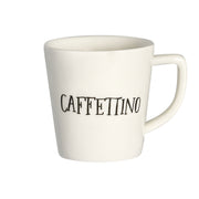 Set 2 tazzine espresso Caffettino D 5,5 H 6 cm 100ml Bianco con scritta nera Simple Day