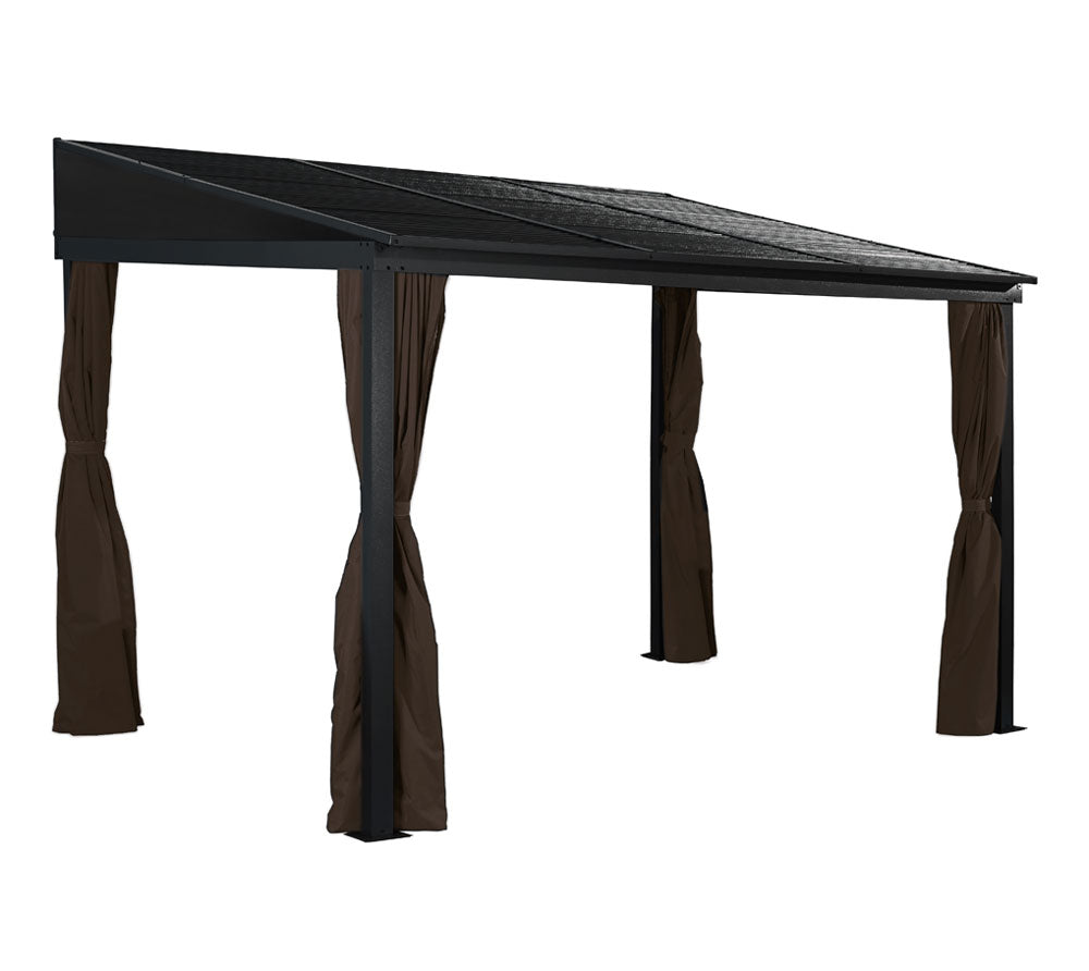 PERGOLA ADDOSSATA 3X3,5 ANTRACITE PORTLAND CON ZANZARIERE