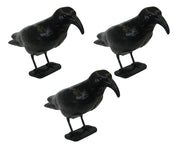 OFFERTA 3 STATUE SPAVENTAPASSERI CORVO 35CM