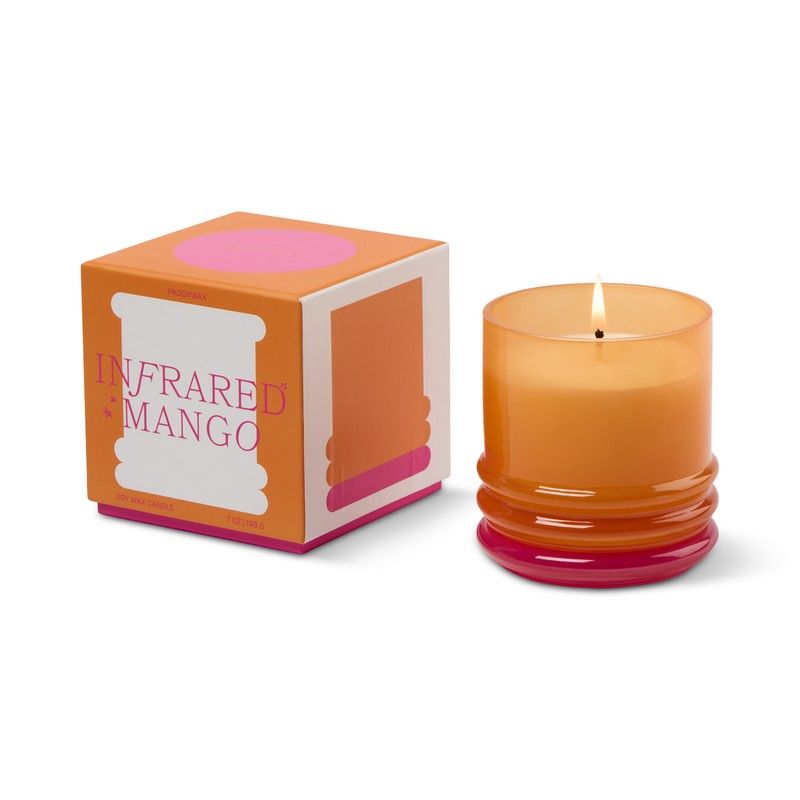 Candela in Vetro Stacked 198g Arancione e Rosa Caldo Mango Paddywax