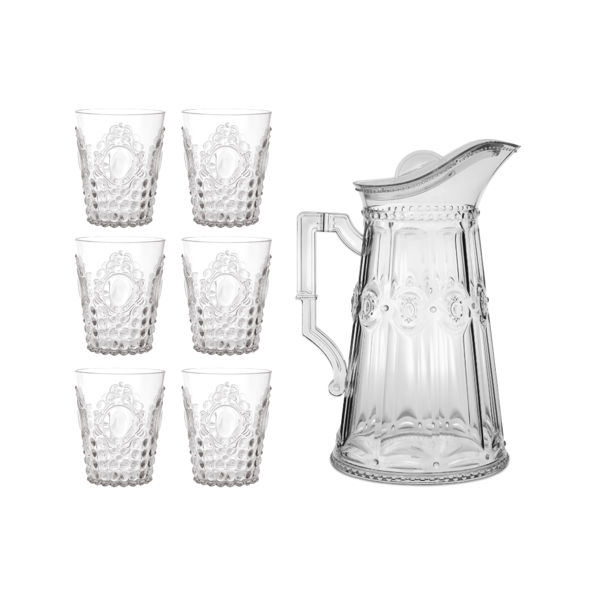 SET 6 BICCHIERI ACQUA + BROCCA 2 LITRI - BAROQUE & ROCK ANNIVERSARY