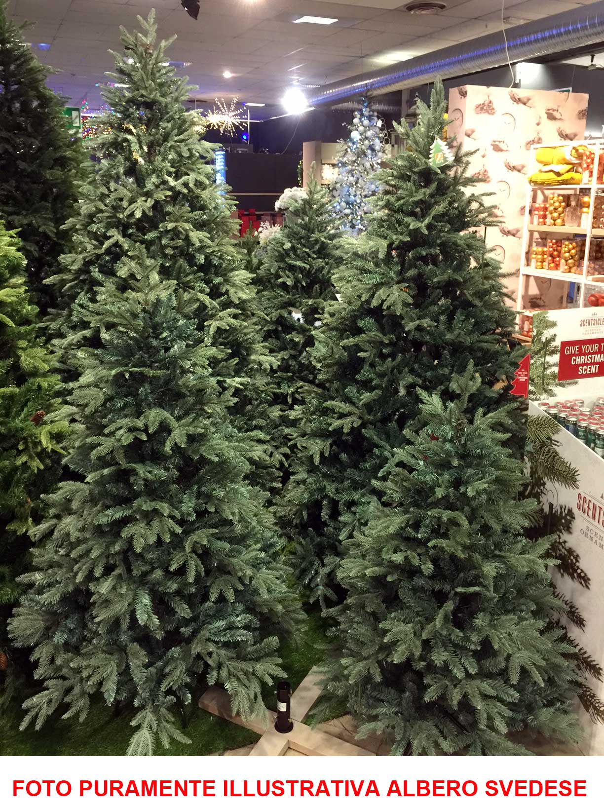 ALBERO DI NATALE SVEDESE 150CM ARGENTATO