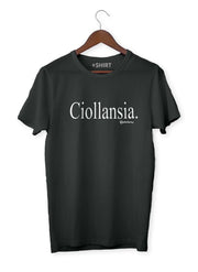 T-SHIRT UNISEX 100%COTONE NERO "CIOLLANSIA" TAGLIA M