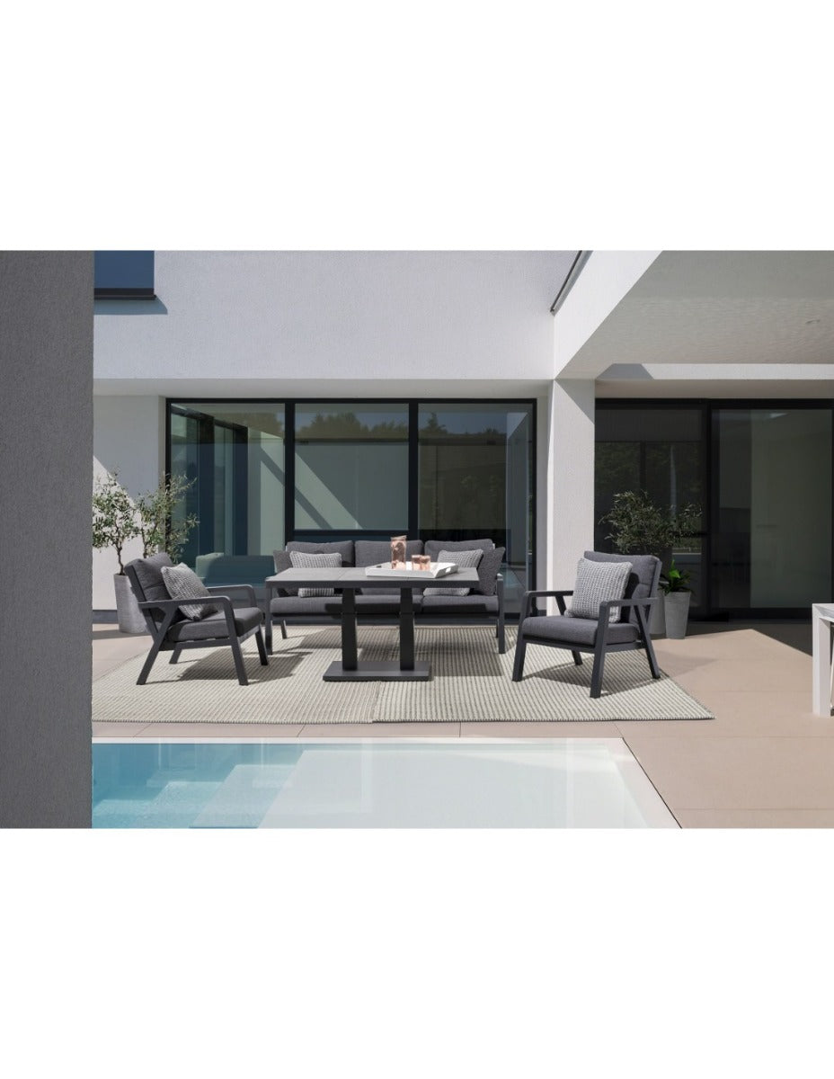 TAVOLO TRUMAN ELEVABILE 140X85X49/72CM ANTRACITE