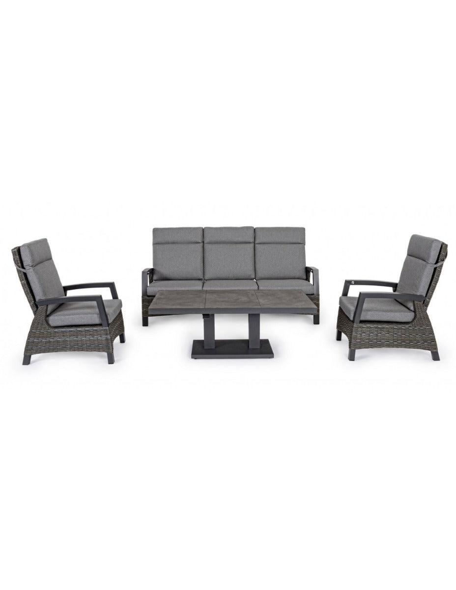 TAVOLO TRUMAN ELEVABILE 140X85X49/72CM ANTRACITE