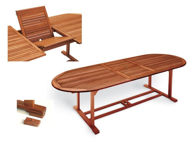 OFFERTA SET TAVOLO OVALE ALLUNGABILE 120/180X70CM + 4 SEDIE KERUING