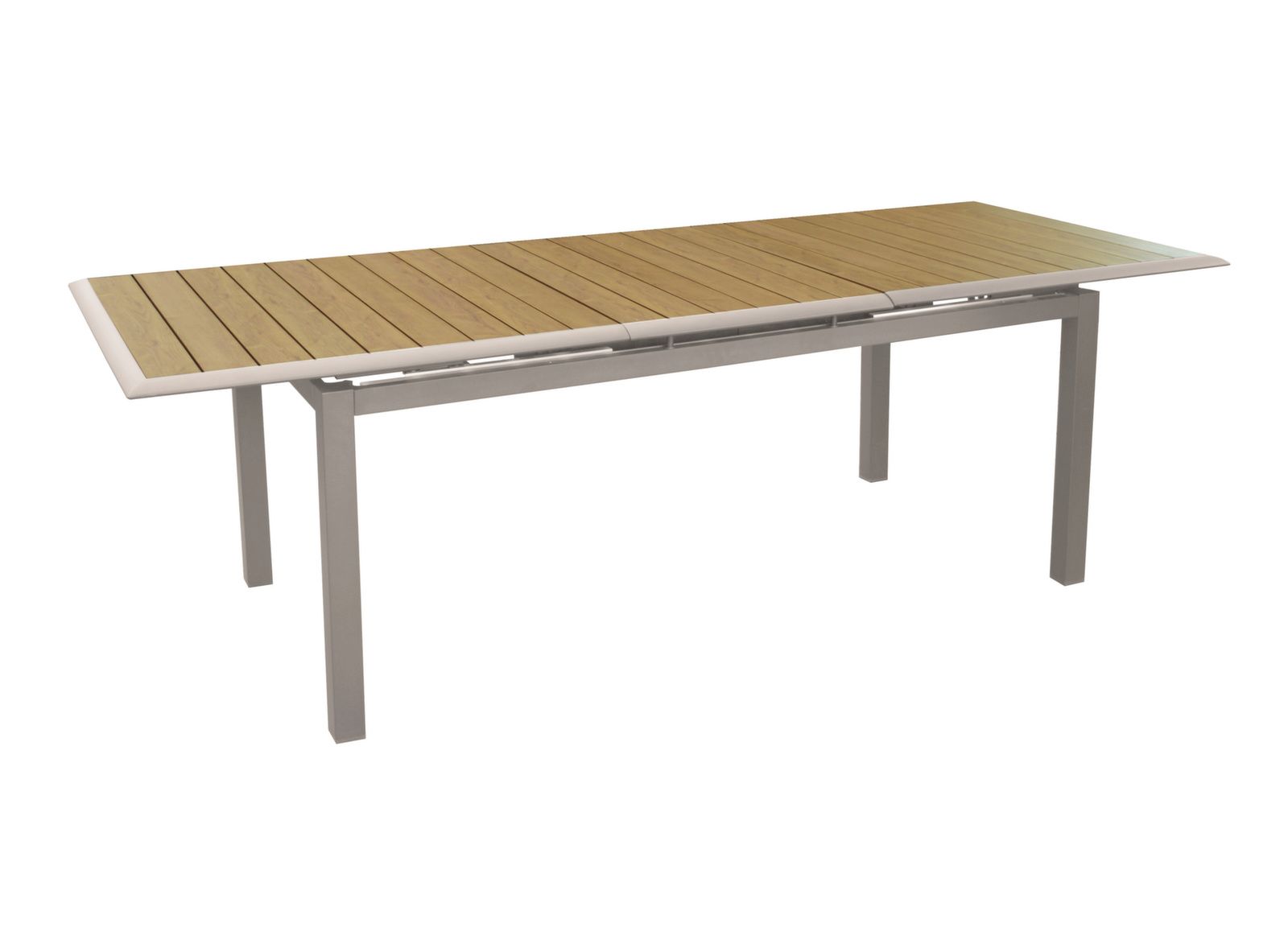 TAVOLO LOUISIANE II 187/247X100 CREMA E ROVERE