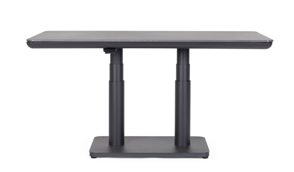 TAVOLO MIGUEL 140X80X51/72CM ALTEZZA REGOLABILE ANTRACITE