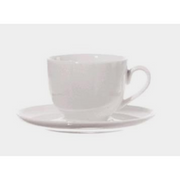 TAZZA CAFFE' C/PIATTINO 80 CC IN PORCELLANA LINEA CORTE