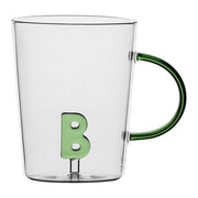 TAZZA LETTERA "B" IN VETRO BOROSILICATO 440CC