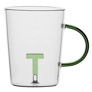 TAZZA LETTERA "T" IN VETRO BOROSILICATO 440CC