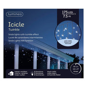 STALATTITE LUCE GHIACCIOLI BIANCO FREDDO 175 LED 8 GIOCHI DI LUCE 7,5MT