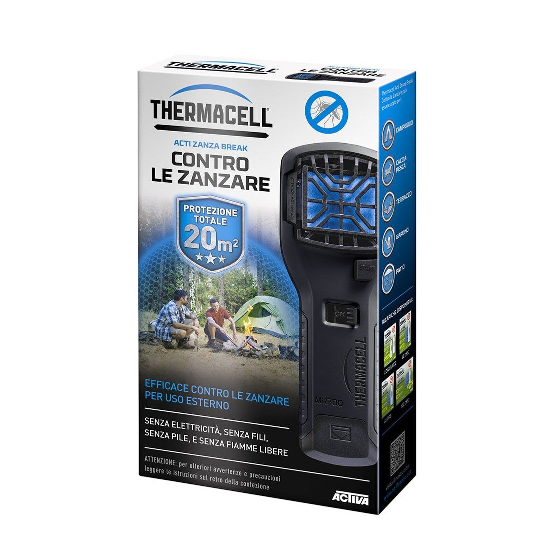 NUOVO THERMACELL PORTATILE VERDE OLIVA MR300 ANTIZANZARE