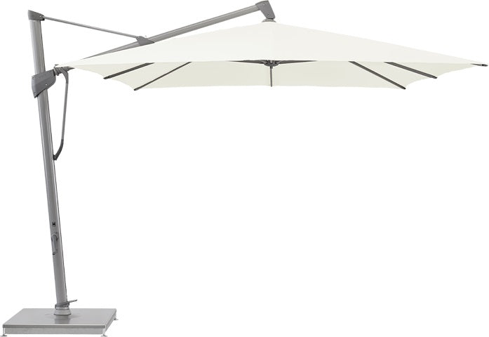 OMBRELLONE SOMBRANO S+ RETRATTILE/ORIENTABILE CON BASE 3X3 MT ECRU' PALO LATERALE