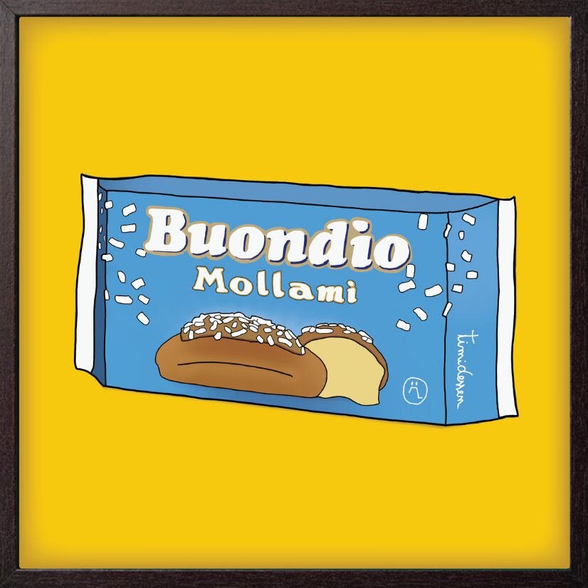 Poster Illustrato Buondio Mollami 20x20 cm Timidessen - immagine 1