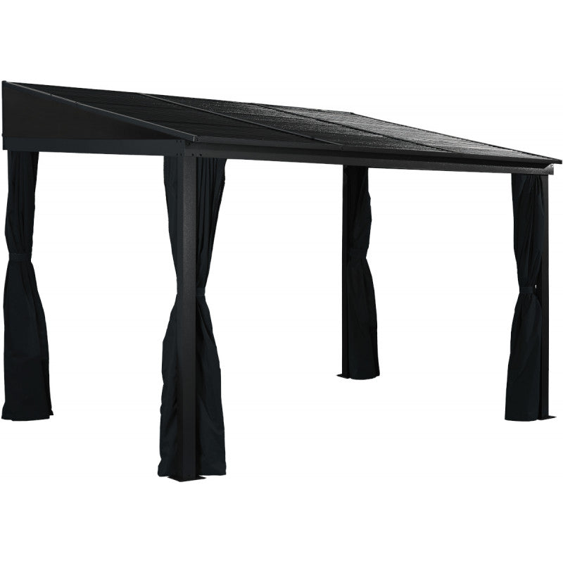 PERGOLA ADDOSSATA 3X4 ANTRACITE PORTLAND CON ZANZARIERE