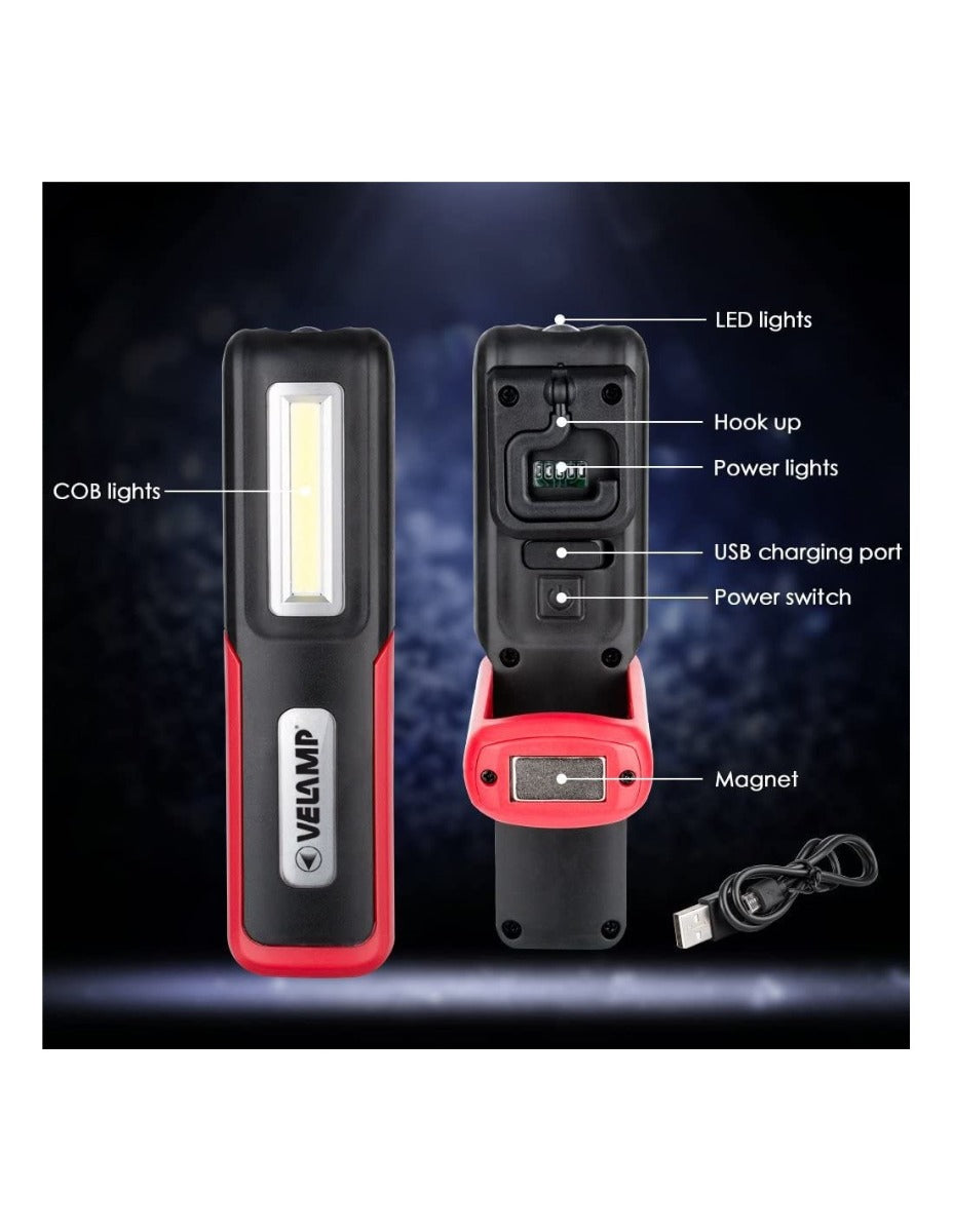 TORCIA LED DA LAVORO CON GANCIO HIGH POWER 2X3W MULTIFUNZIONE DAVY
