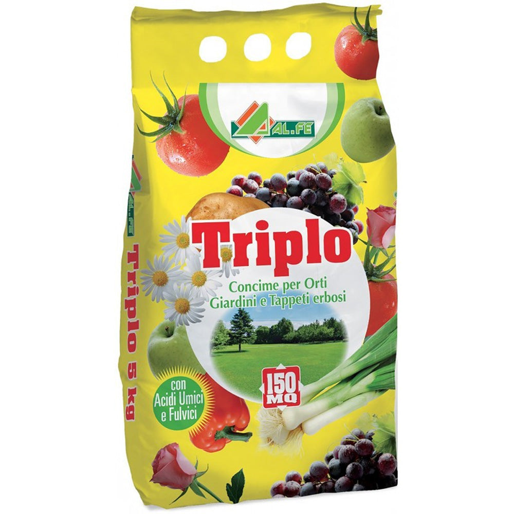 AL.FE TRIPLO CONCIME PER ORTI, GIARDINI E TAPPETI ERBOSI 5KG
