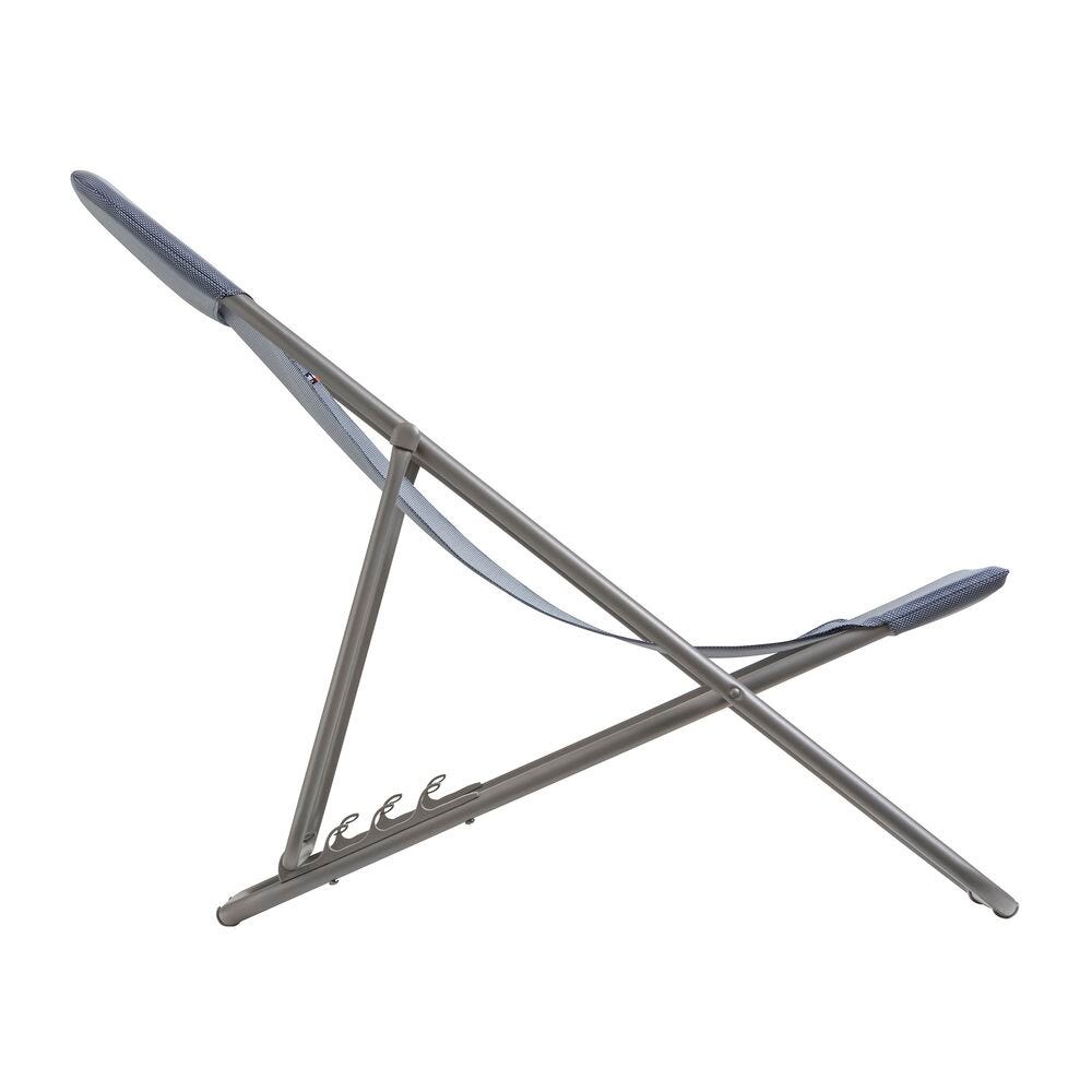 Lafuma Maxi Transat Klappliege mit verschiedenen Positionen, Ozeanblau, 58 cm