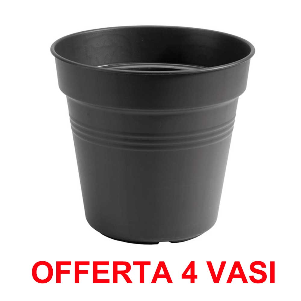 OFFERTA 4 VASO GREEN BASICS GROWPOT 17CM LIVING BLACK