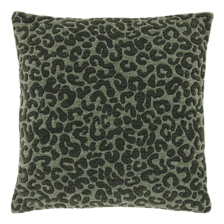 Cuscino Merel 45X45CM Verde Fantasia Leopardata Unique Living