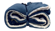 COPERTA PLAID LARS 150X200CM BLU SCURO SCAMOSCIATO