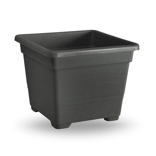 VASO QUADRATO 27 CM 60% RICICLABILE ANTRACITE