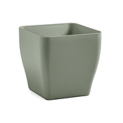 VASO QUADRATO INDOOR LIVING MATT 35 CM TERRA LAGUNA