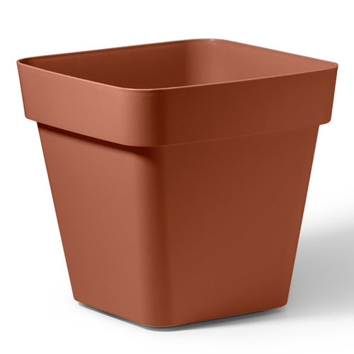 VASO QUADRATO CLEO 28 CM 60% RICICLABILE TERRACOTTA