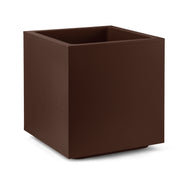 VASO FIORIERA CUBO MATHERIA 40CM BRONZO